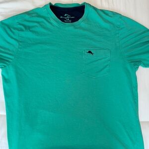 Tommy Bahama Green Short Sleeve Tee with Classic Crew Neck